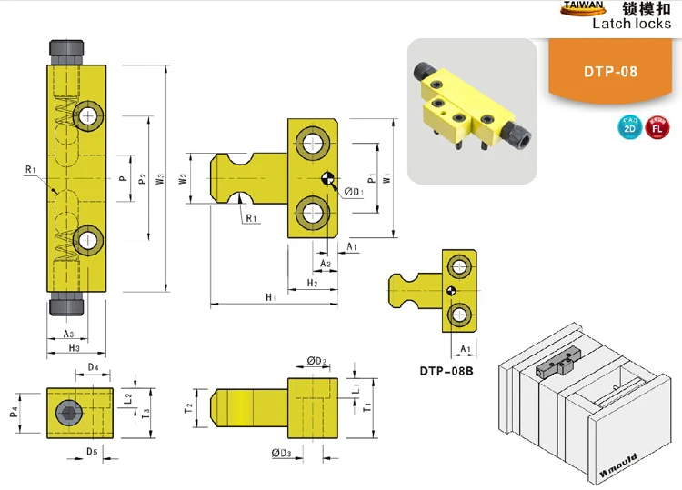 Taiwan Steel Parting Locks With Mould Components Buy Locking Case
