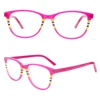 Fashion ready stock striped fluorescent color optical frames