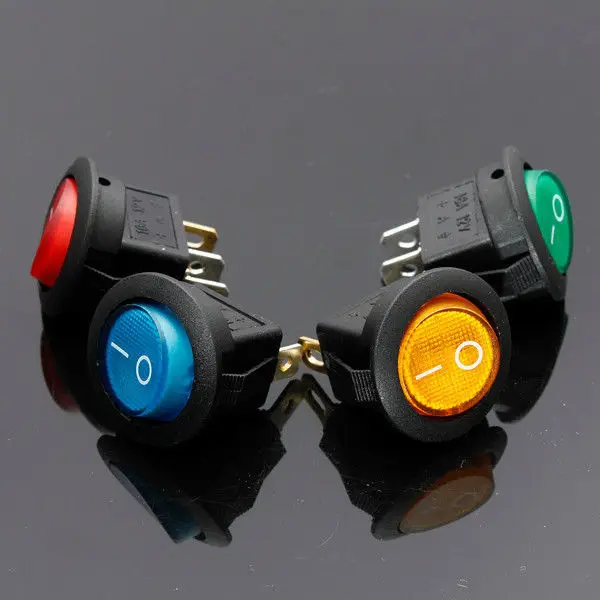 4x LED Dot Light 12V Auto Car Boot Rocker on/off Kippschalter SPST 4x LED Dot Light 12V Auto Car Boot Rocker on/off Kippschalter SPST