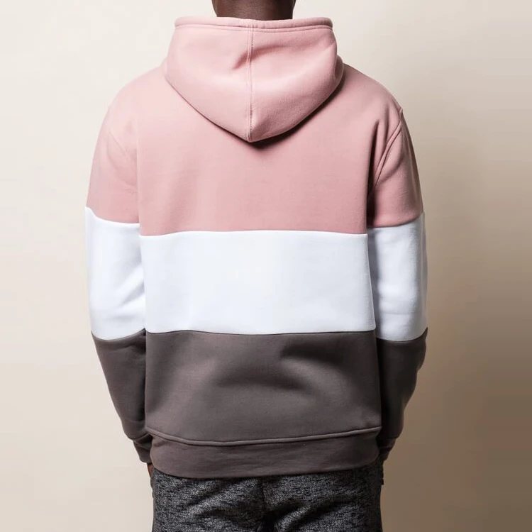 blank color block hoodie