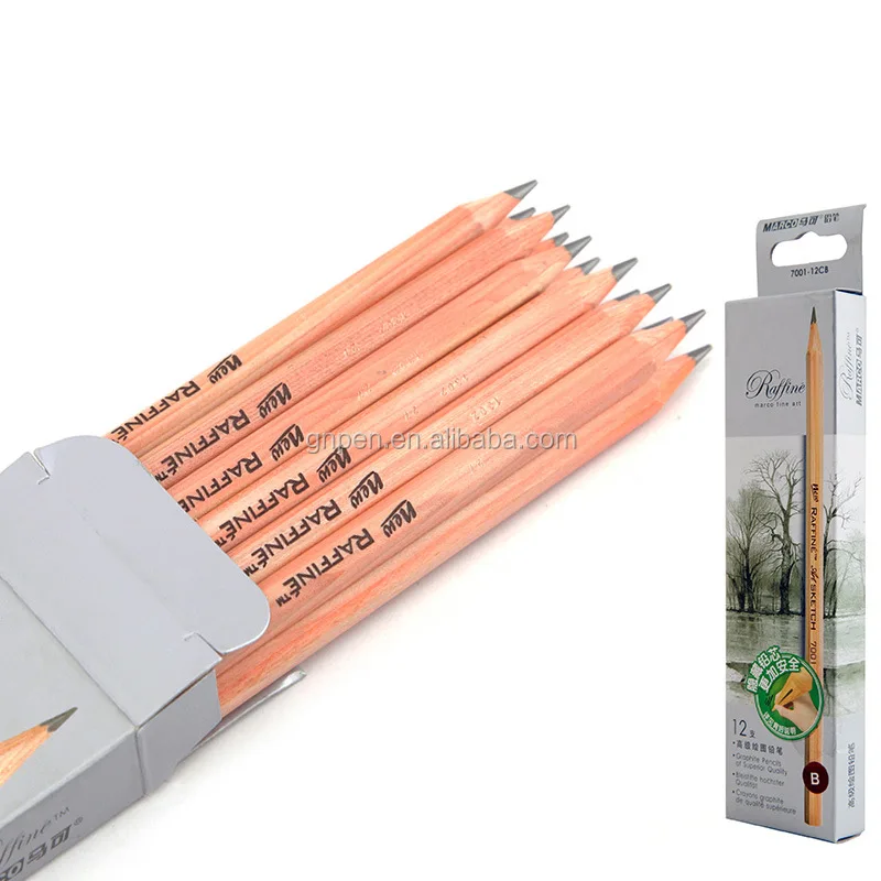 13 Lead Sizes Marco 7001 Wooden Standard Sketch Pencil,Ecofriendly