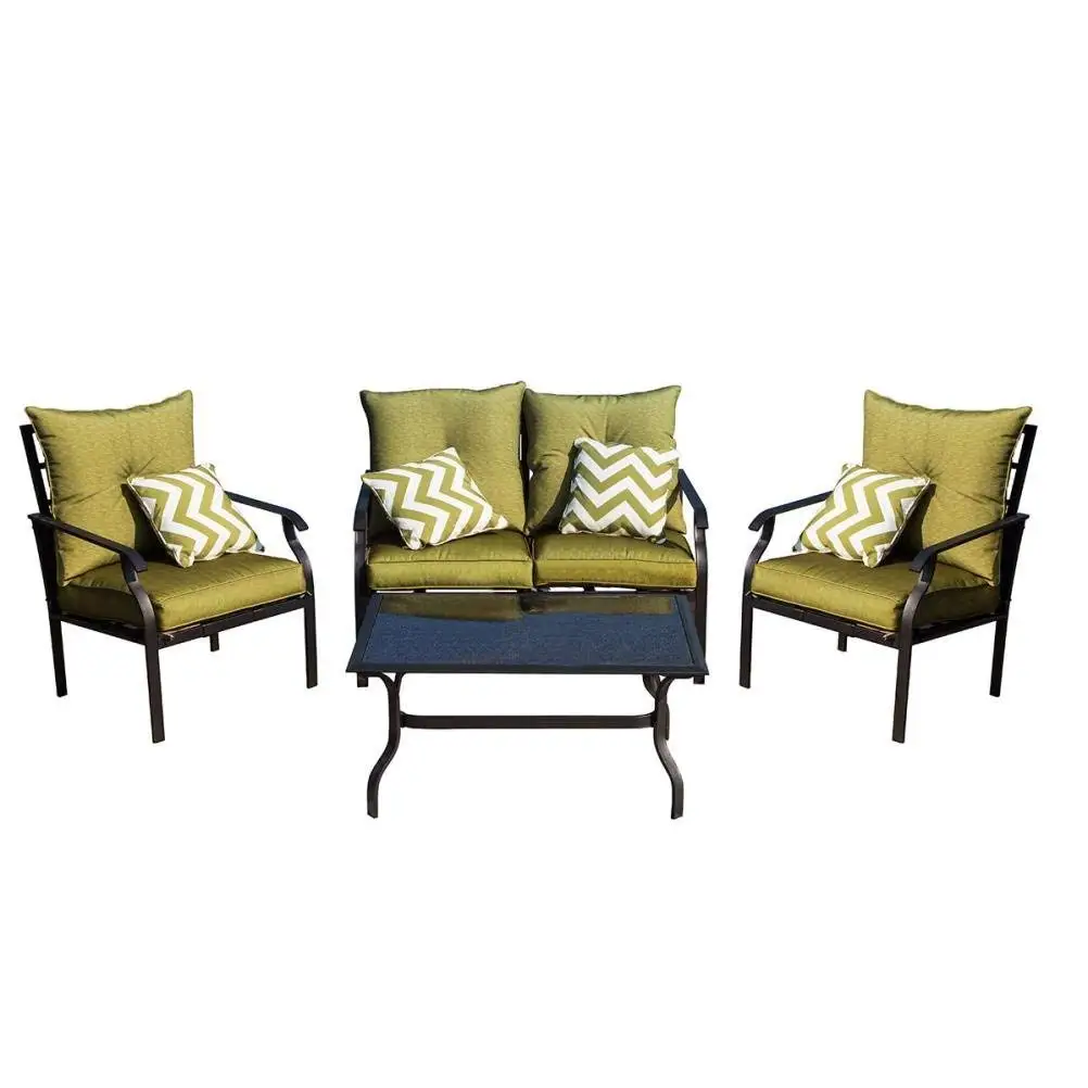Rod Iron Sofa Set Price Find Deals On Get Quotations Tangon 4 Piece Outdoor Furniture Garden Patio Set Wrought Iron Coffee Table Loveseat
