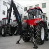 chinese lower price farm tractor with front loader back hoe
