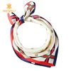 Custom Silk Screen Horse Silk Scarf with Chain Pattern