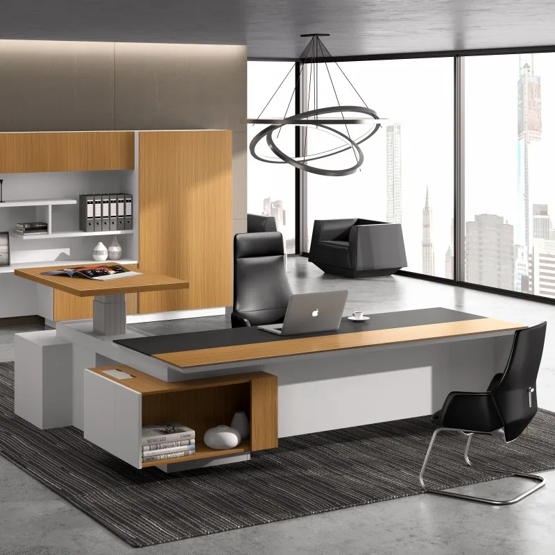 Commercial Luxury Furniture L Type High Tech Office Table Large Furniture L Type High Tech Office Table