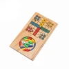 Mini wooden kids games travel ludo game table games wood material checkers