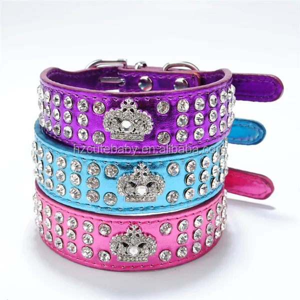 pink diamond dog collar