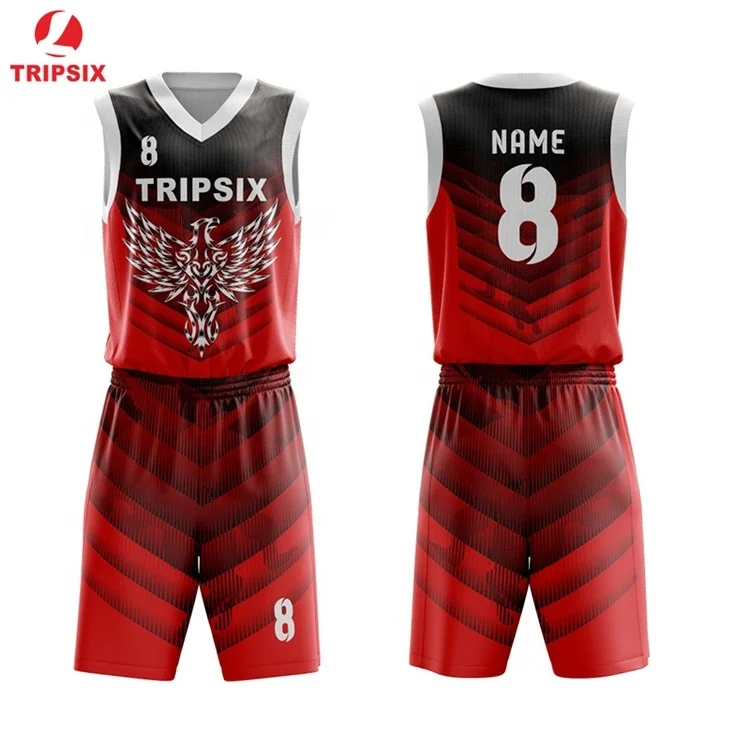 Custom Red Color Team Basketball Jersey 