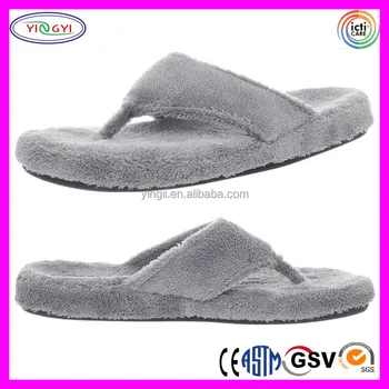 plush thong slippers