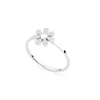 Minimalist Daisy Shape Stainless Steel Vegetation Finger Ring Jewelry For Girls And Women