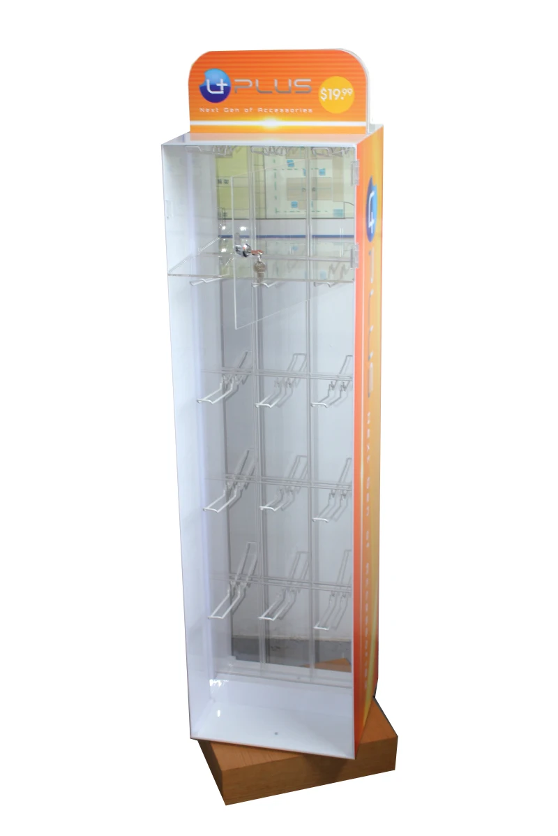 Custom Cell Phone Accessory Cardboard Plastic Hanger Hook Display Rack