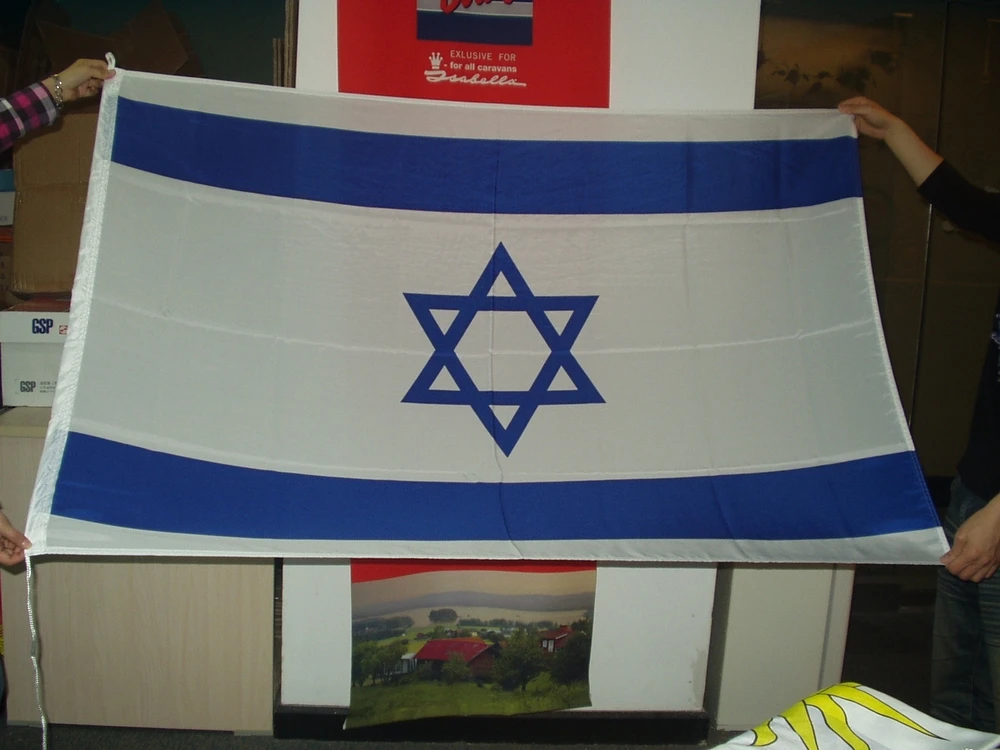 60x100cm Israel Flag 68D polyester