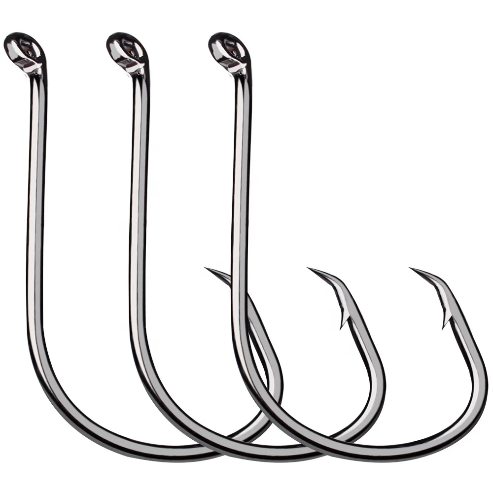 100Pcs 32808 3//0 Offset Shank Worm Fishing Hooks High Carbon Steel Fish Hooks