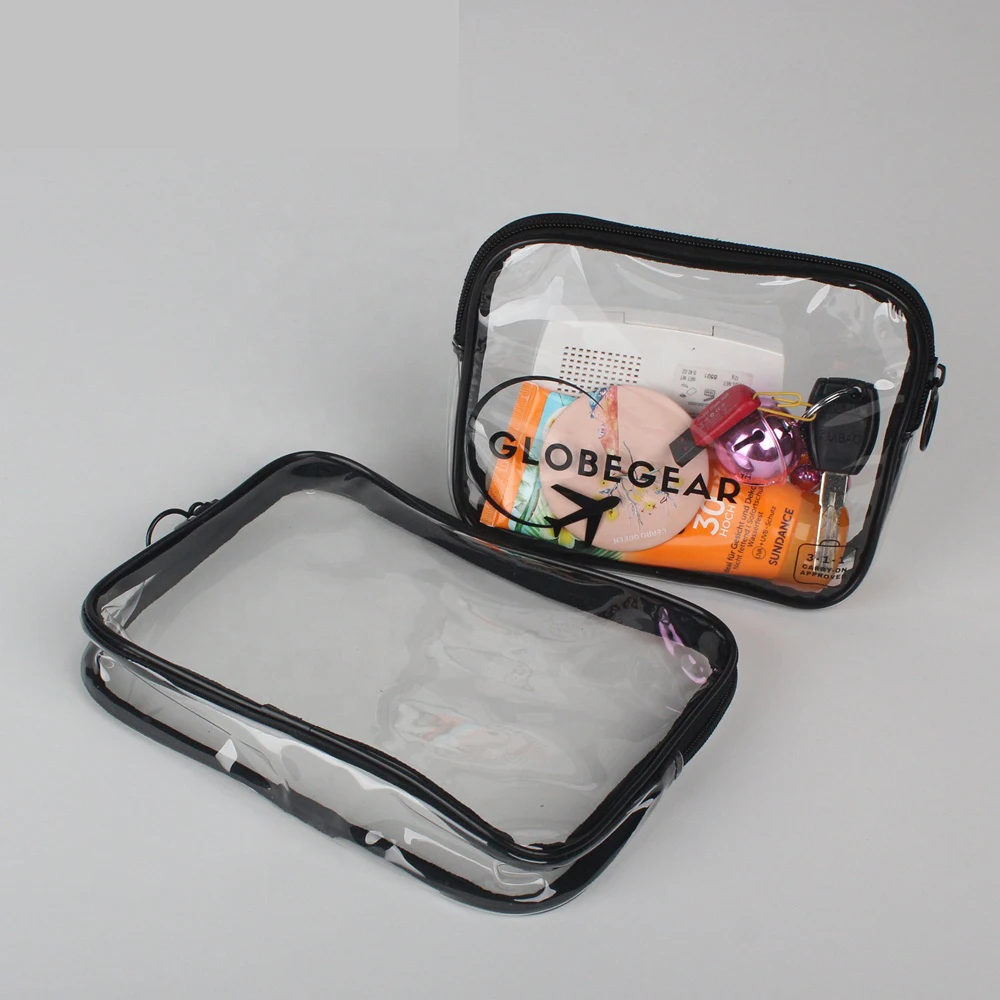 Wholesale Cheap Waterproof Zippered Toilet Travel Organizer Clear Pvc