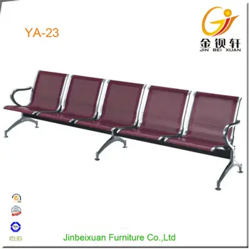 Commercial Furniture Maroon Color 5 Seater Used Airport Seating