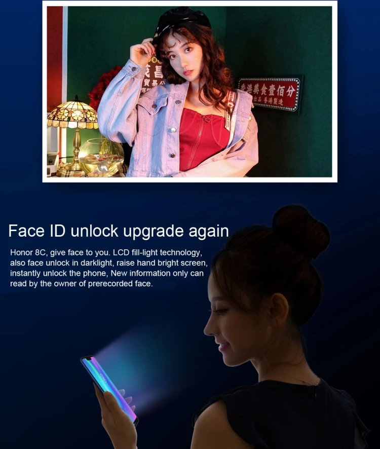 2019 Newest Arrival Smart Phone Huawei Honor 8C, Dual 4G, 4GB+32GB, Dual AI Back Cameras Huawei Android Mobile Phone