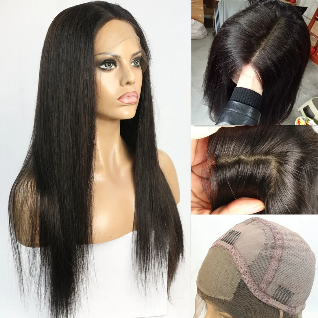 Glueless Cheap Silk Base Full Lace Wig Virgin Raw Indian Hair Silk Base ...