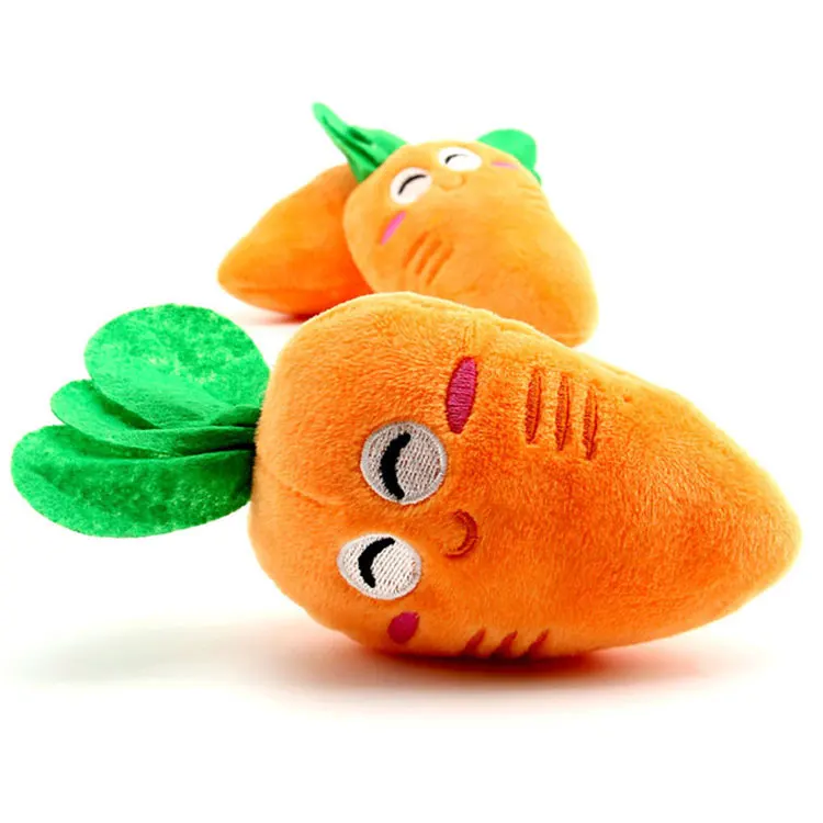 plush carrot dog toy