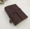 Handmade craftwork genuine leather material custom logo leather refillable notebook