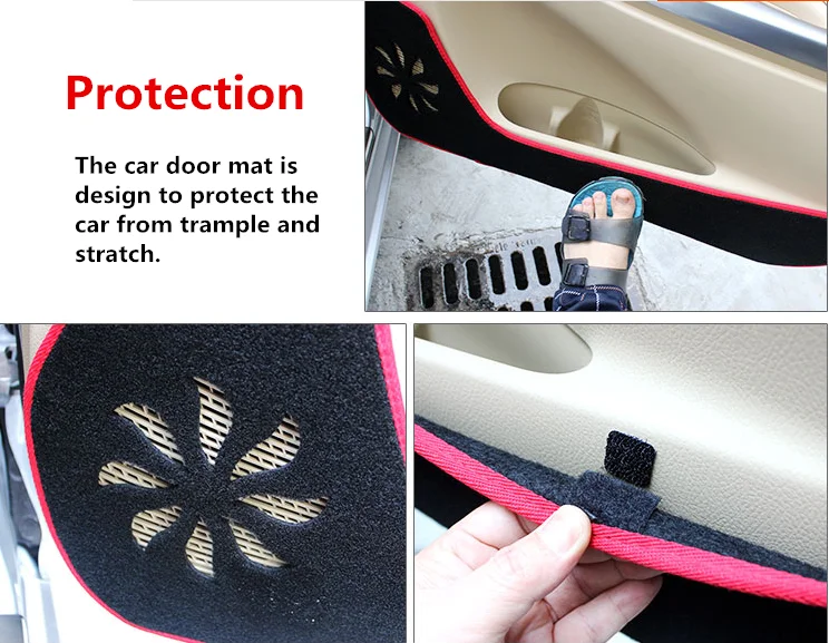 Car Door Anti Dirty Pad Polyester Fiber Auto Door Mat For Audi Buick