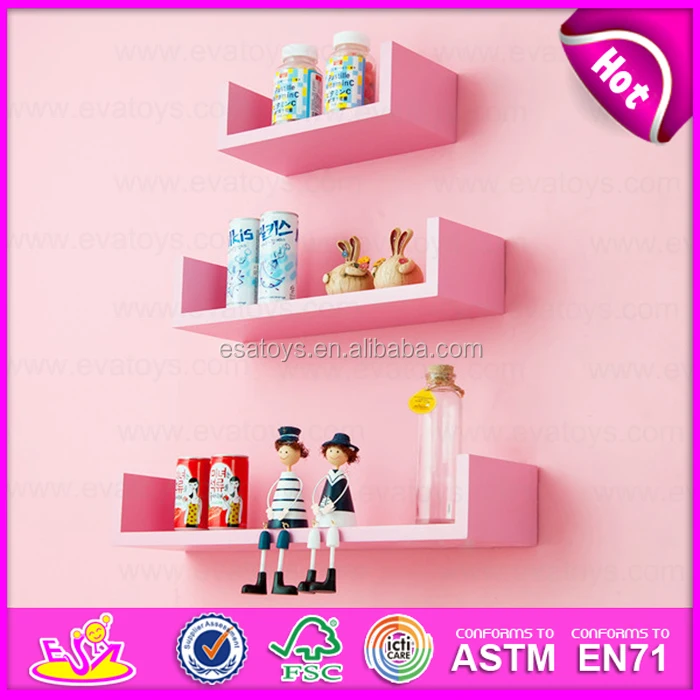 2015 Wooden Decorative Floating Wall Shelf Toy,Wood Wall Shelf Toy With