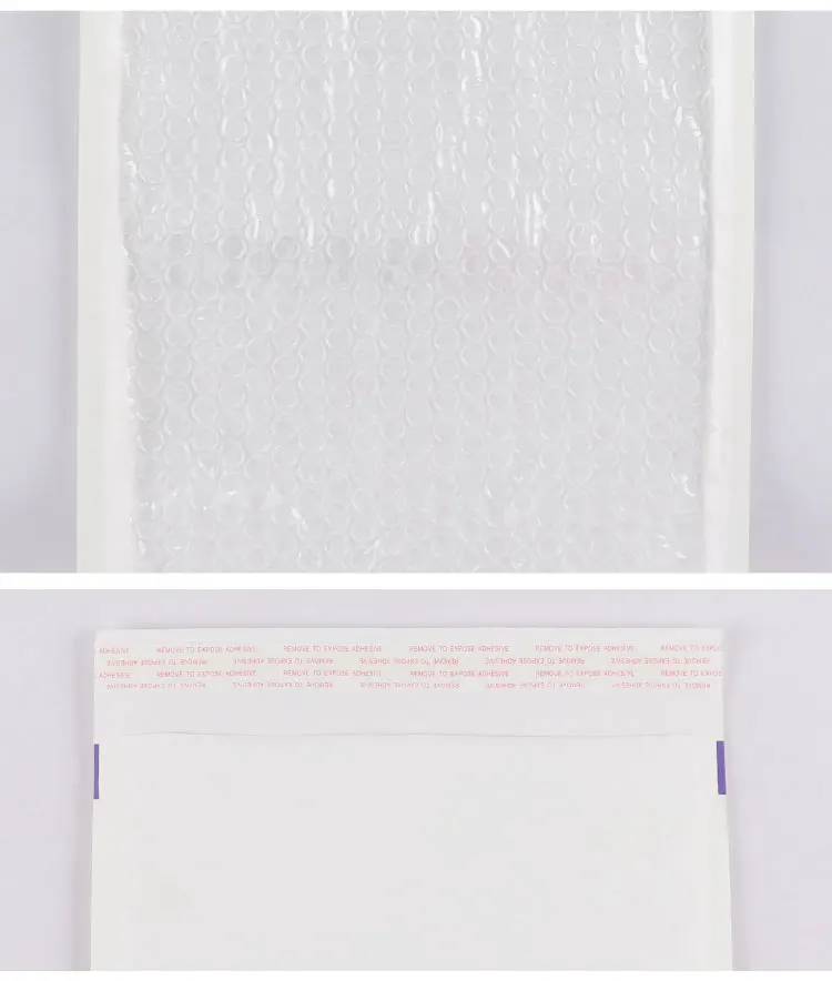 Custom High Quality White Kraft Paper Bubble Mailer Envelopes Padded