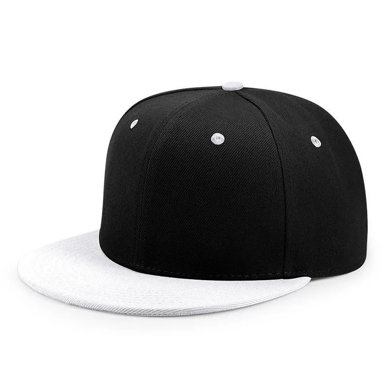 Embroidered Wool Flat Bill Blank Black Plain Custom Snapback Caps - Buy ...