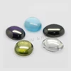 Flat back cabochon gemstone color glass cabochon glass gems oval cut glass