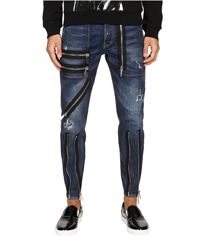 zipper jeans mens