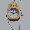 Beech natural wood cartoon mouse desktop clock