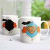 P178 Custom Logo Printed White Black Ceramic Magic Cup Color Changing Magic Mugs