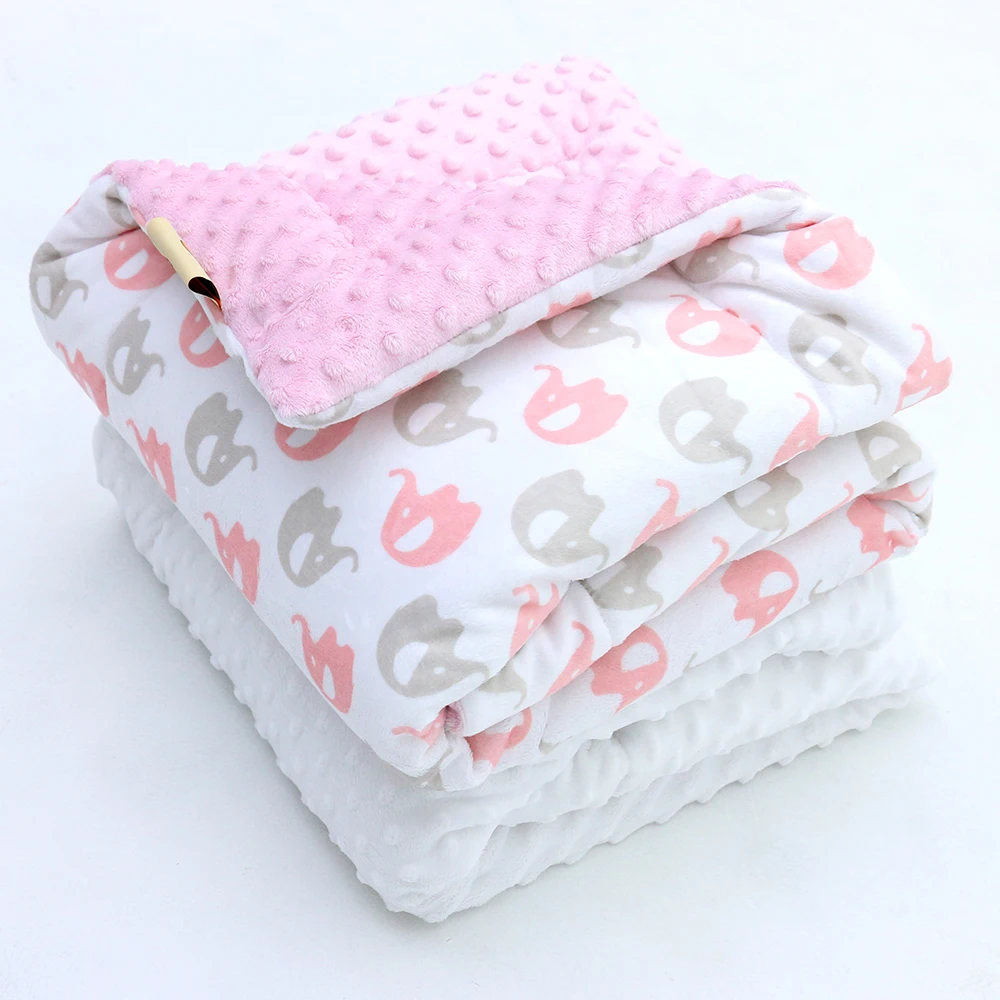 Wholesale Luxury Soft Personalized Designed Minky Blanket For Baby