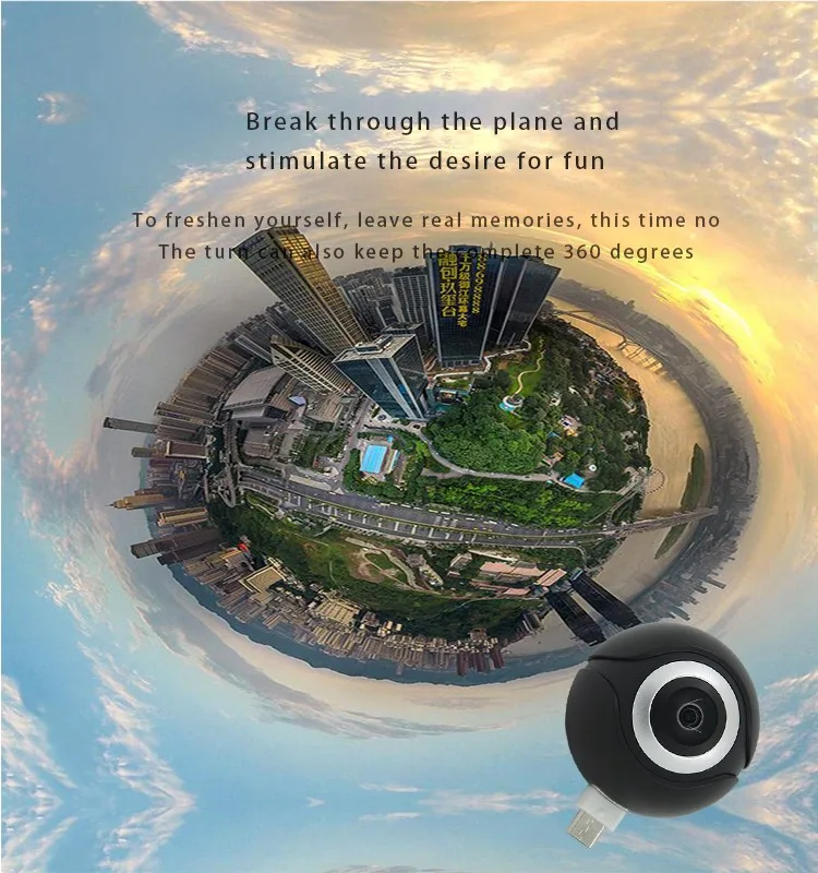 360degree Bubble Camera,Dual Lens,1080*720 30fps High Quality Video