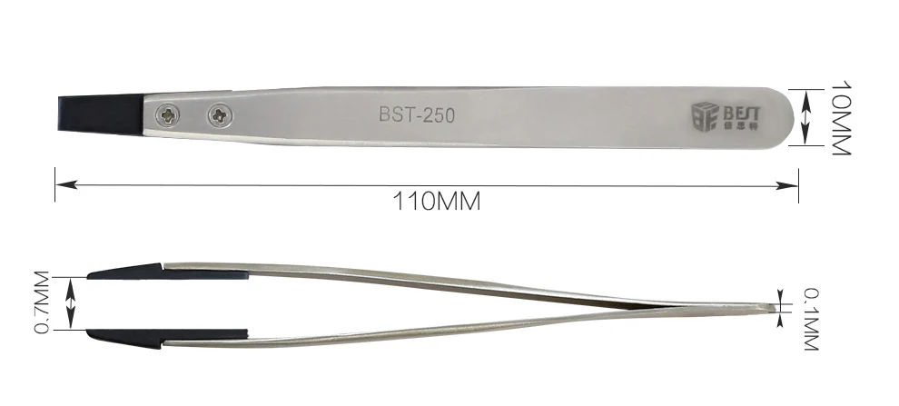 Rubber tipped tweezers replaceable tip esd tweezers