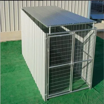 Heavy Duty Outdoor Enclosed Dog Kennel With Roof Shelter And Single Run ...