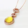 Chinese 925 Silver Jewelry Micro Pave Fashion Necklace Opal Pendant