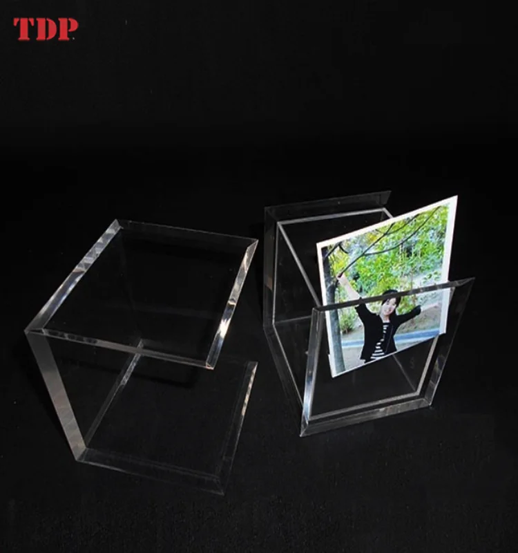 Custom Plastic Plexiglass Clear Acrylic Photo Cube Frame 3d Picture Cube Buy Photo Cube Frame