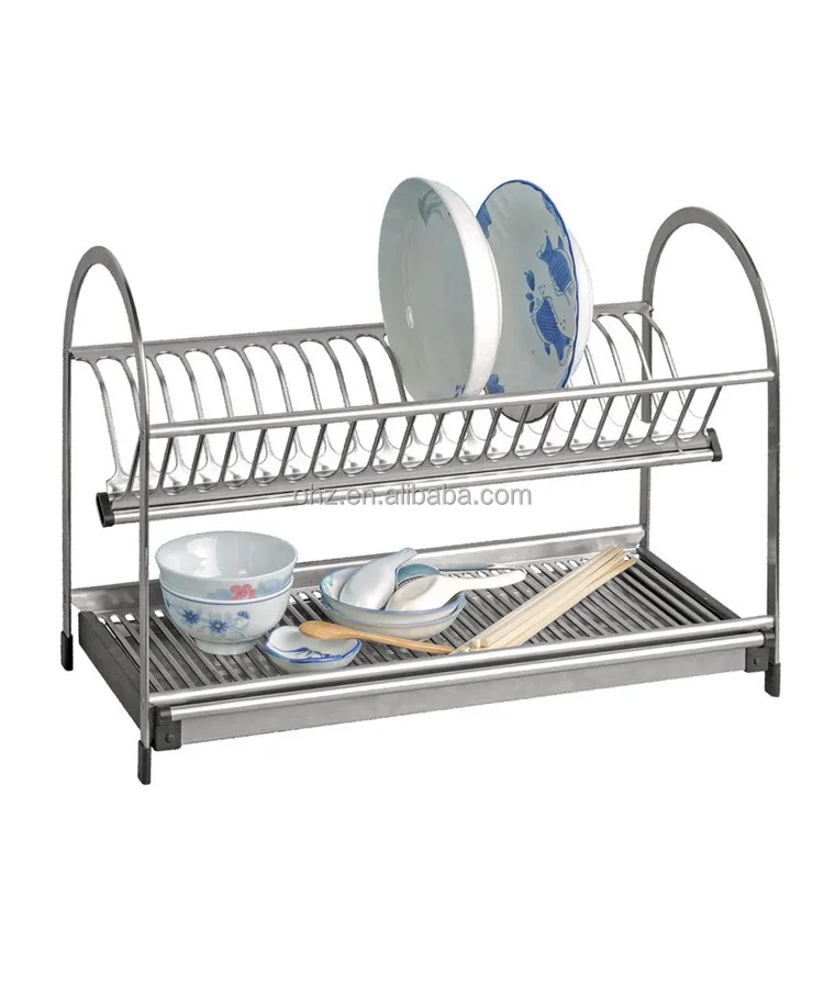 stainless steel kitchen dish drying rack