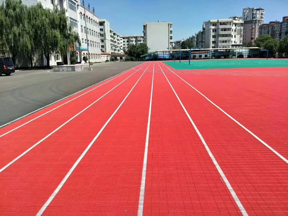 Flat Surface Pp Interlock Indoor Shuffleboard Court Tile Suspended