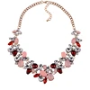 Yiwu Jianshen Jewelry New Design Fashion Cheap Beautiful Fancy Rhinestone Statement Necklace Acrylic Newest Crystal Necklace