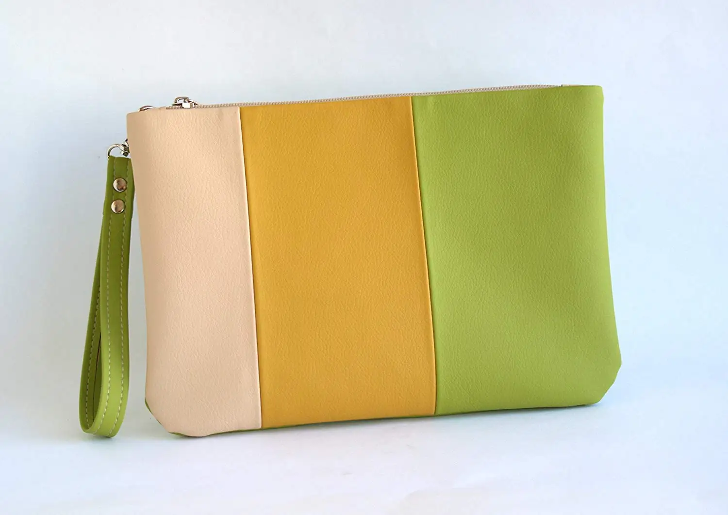 neon green clutch purse