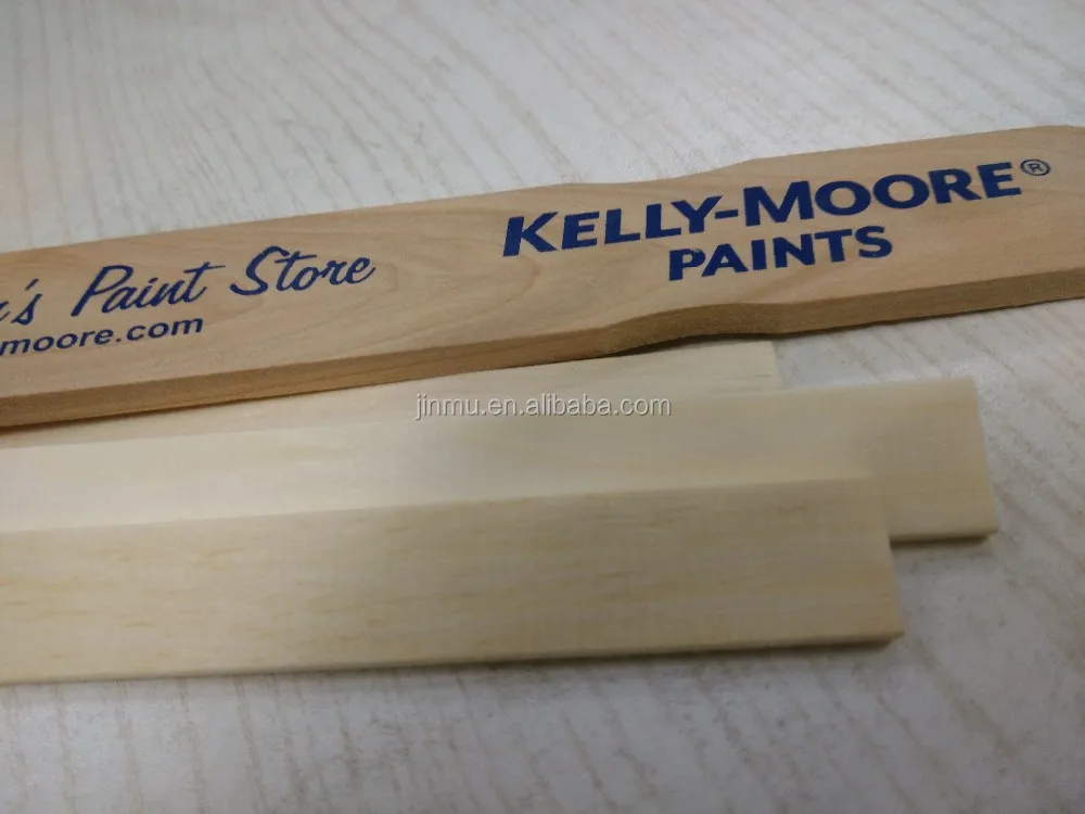 Customized Logo Printed Stir Sticks High Quality Wooden Paint Stir