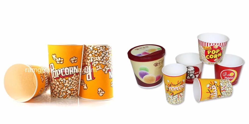Biodegradable Kfc 85 Oz Disposable Paper Popcorn Cup/bucket Making