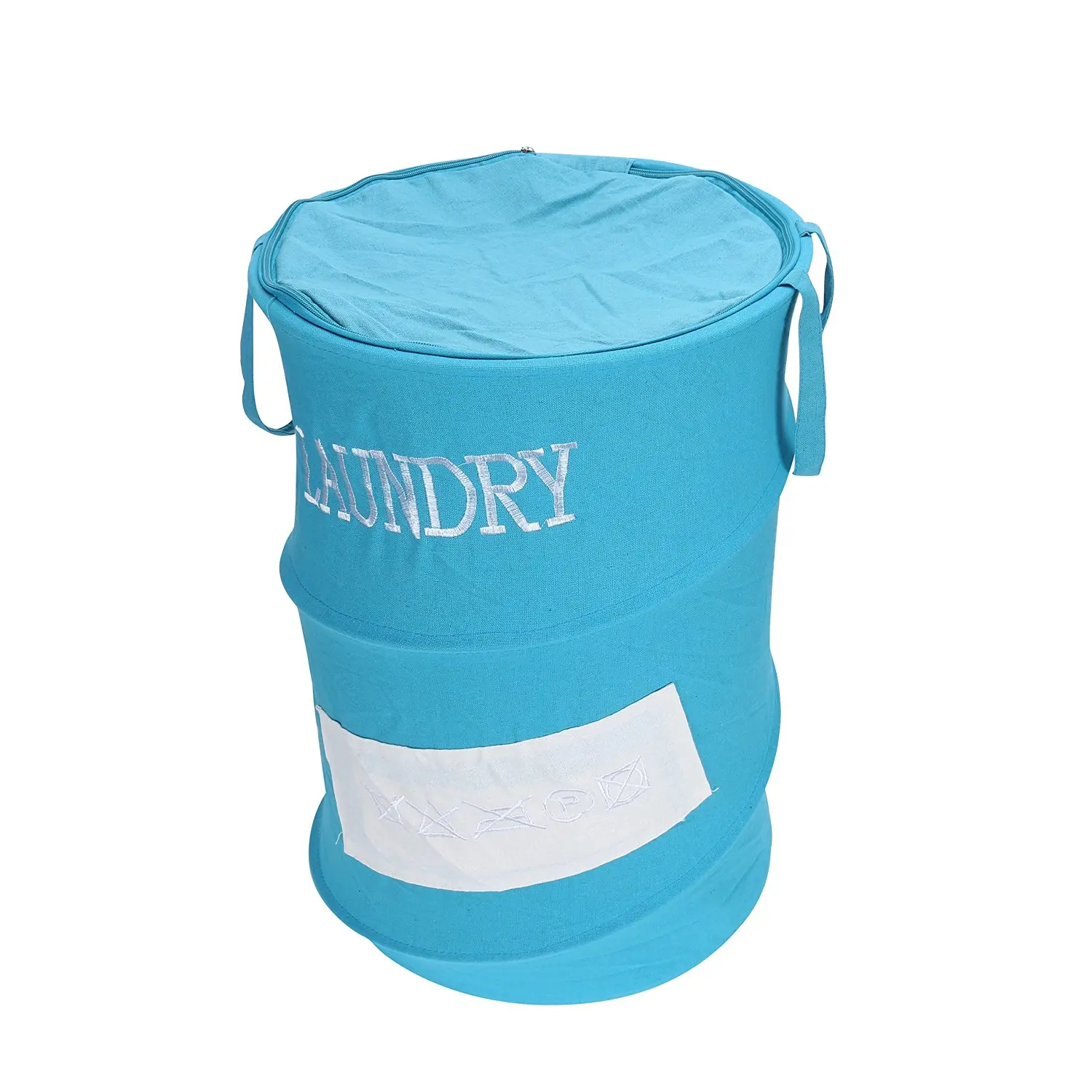 For Clean and Drity Clothes and Home Organization Gray Colorblock CAMZ38293 Assorted Set of 2 Dorm DII Heavy Duty Canvas Laundry Basket or Bin Perfect In Your Bedroom Closet Nursey Laundry Room