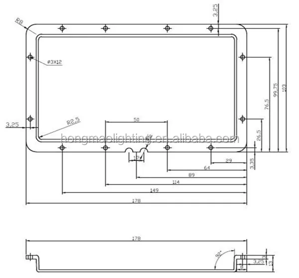 high power module street light cover customized cob cover size 178 103 13