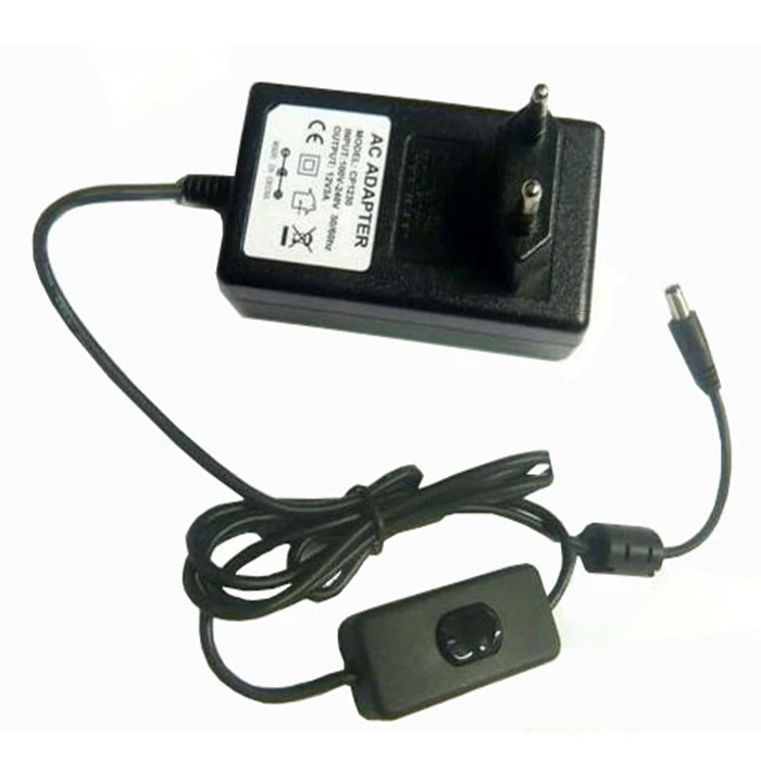 Universal 12v 2a power adapter 24w with on off switch for LED Light