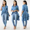 9031901 women casual solid ripped long tail Ruffles T shirt