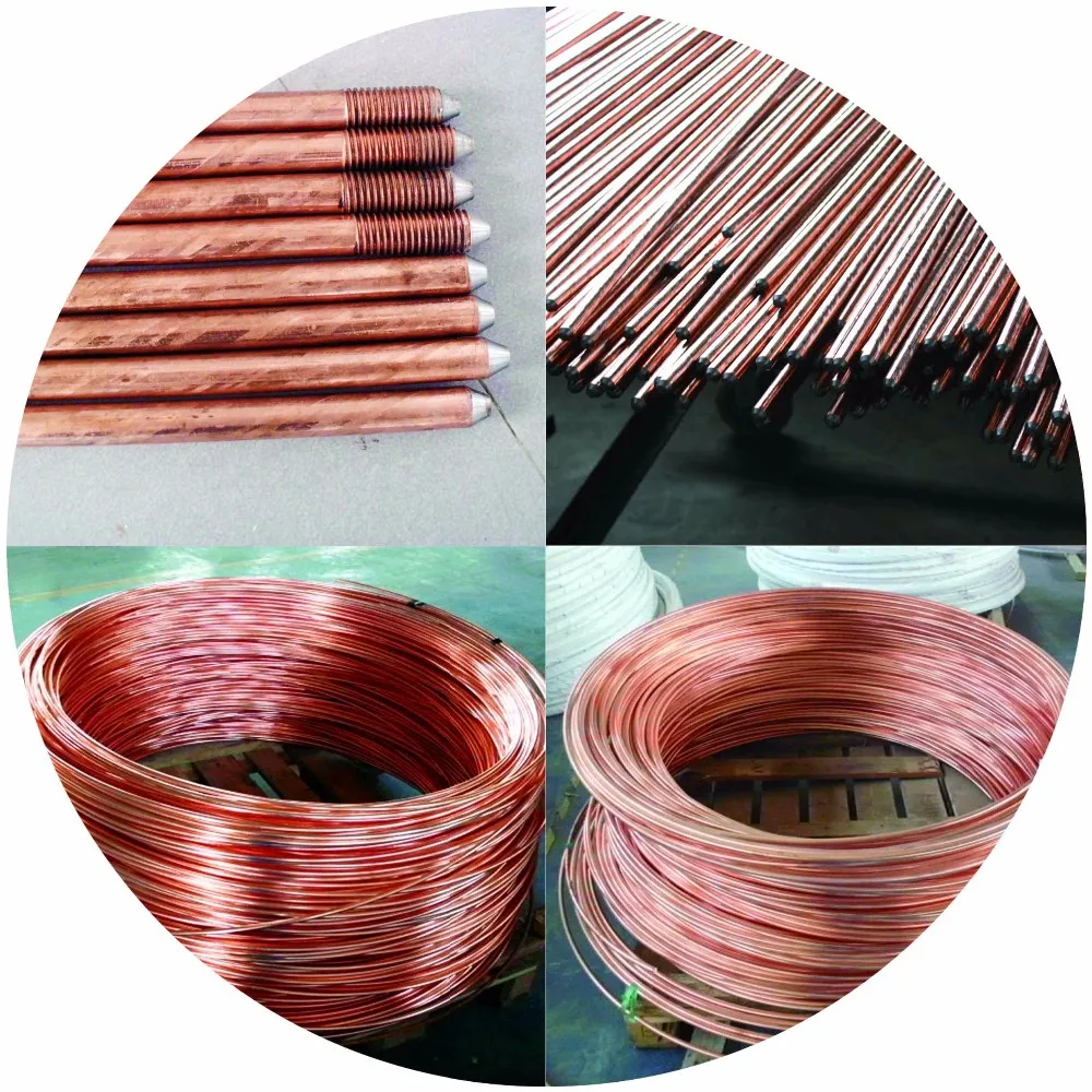 Copper Bonded Steel Ground Rods Buy Copper Clad Steel Ground Rod