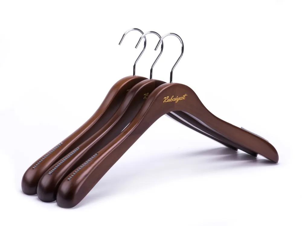 Dl0360 Luxury Customized Black Color Wooden Coats Hangers Display Buy