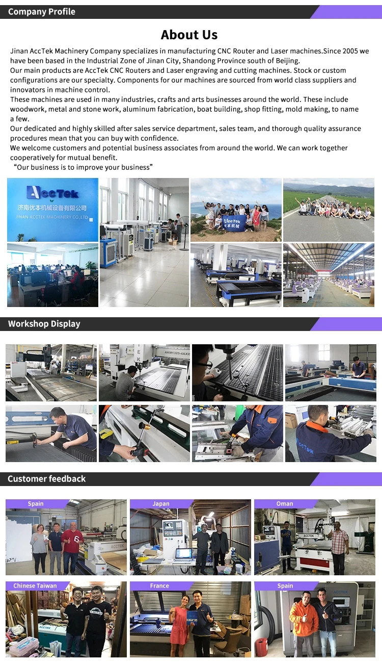 Acctek hot sale raycus 1000w / 5x10 feet fiber laser cutting machine with Cypcut controller AKJ1530F